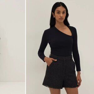 Love Bonito Shiloh High Waisted Tweed Tailored Shorts